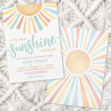 Pequeno Raio De Sol Boho Chá de Bebê