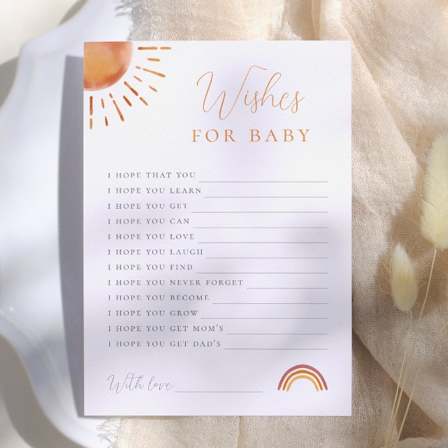 Convites Pequeno Raio de Sol Deseja Atividade para Bebê (Criador carregado)