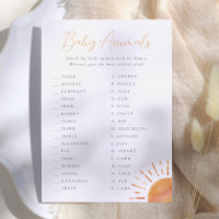 Pequeno Raio de Sol Jogo de Animais Bebês