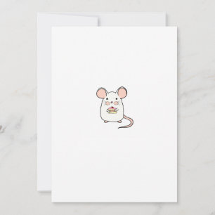 Convites Pequeno rato, tema de rato fofo design