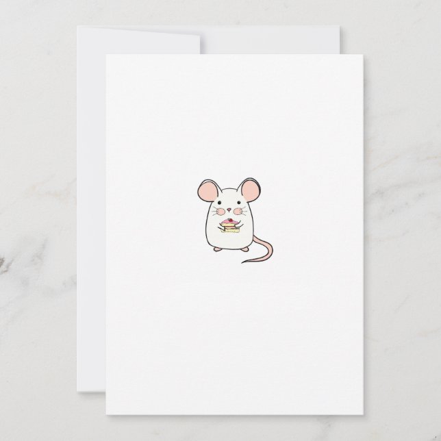 Convites Pequeno rato, tema de rato fofo design (Frente)