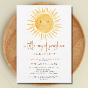 Convites Pequeno Ray do Chá de fraldas Sunshine Boho