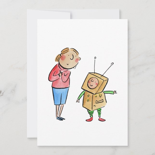 Convites Pequeno Robô (Frente)