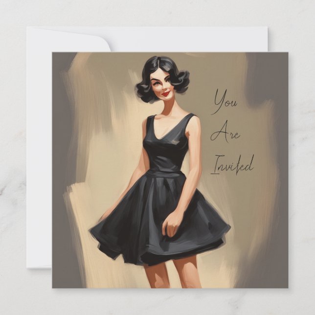 Convites Pequeno Vestido Negro (LBD): Beleza Subestimada (Frente)