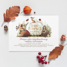 Pequenos Animais De Pumpkin Caiem Chá de fraldas