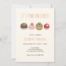 Convites Pequenos bolos Aniversário
