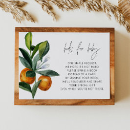 Convites Pequenos Chás de fraldas de Citros para Bebê