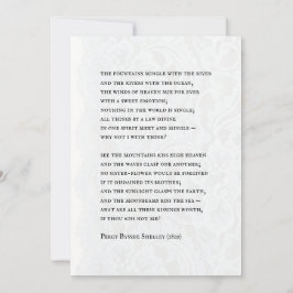 Convites Percy - Romantic Poem Wedding Invitation