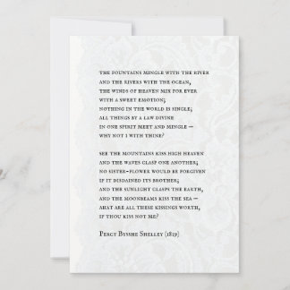 Convites Percy - Romantic Poem Wedding Invitation