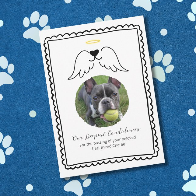 Convites Perda de Animal de Estimação Simpatia Asas de Anjo (Criador carregado)