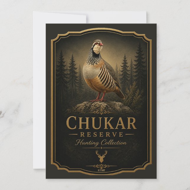 Convites Perdiz Chukar ,Arte (Frente)
