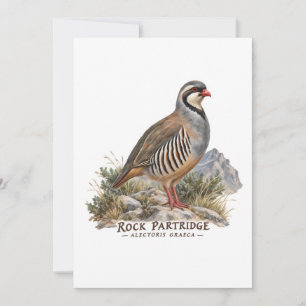 Convites Perdiz-grega, Alectoris Graeca Aves de Caça