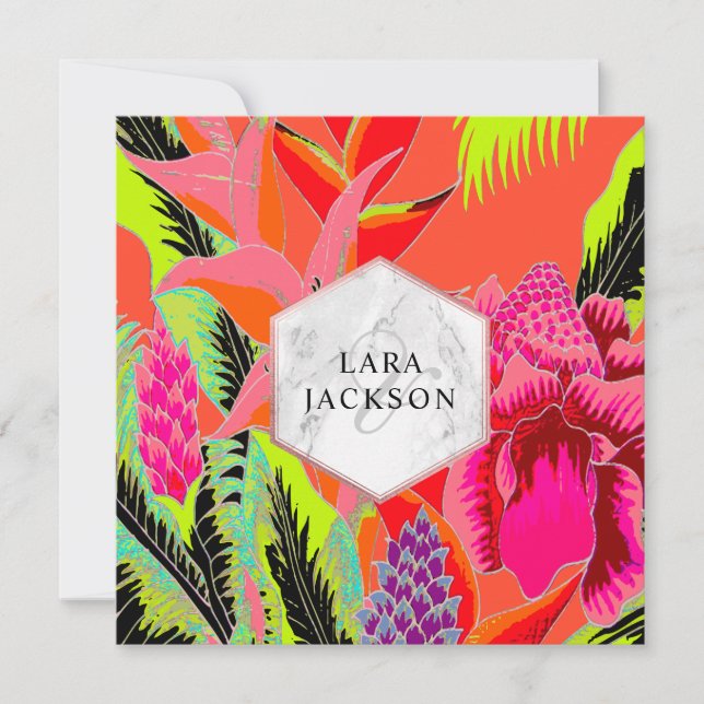 Convites Perfeitamente tropical/ginger/coco/ti (Frente)