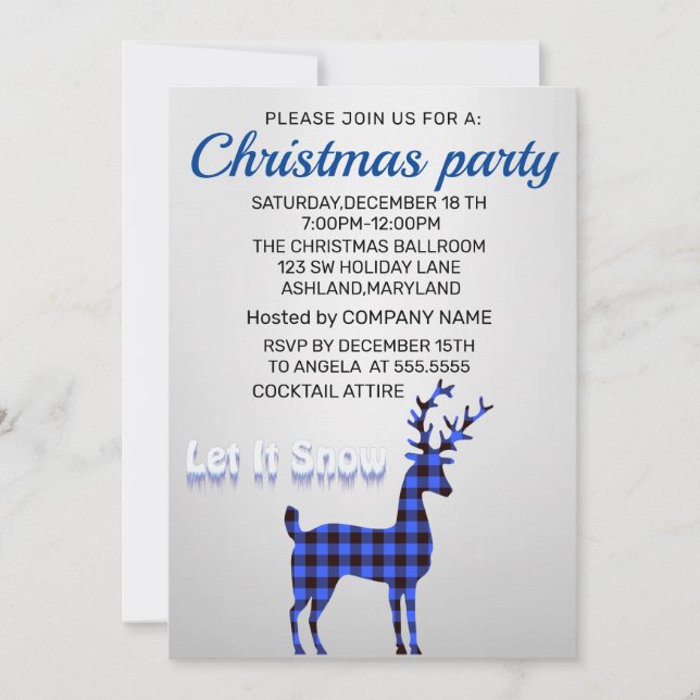 Convites Perfeito, Elegante, Natal Brilhante (Frente)