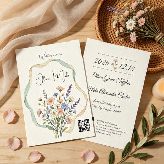 Convites Perfeito para casamentos no jardim, boho e no camp