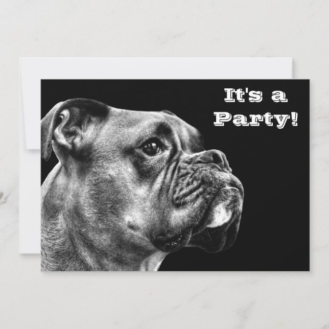 Convites Perfil do cão do pugilista (Frente)