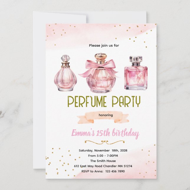 Convites Perfume Party Invitation (Frente)