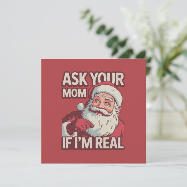 Convites Pergunte à sua mãe se eu sou realmente engraçado P (Em pé/Frente)