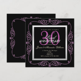 Convites Pérola Elegante Enquadrada 30º Aniversário de Casa
