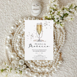 Convites Pérolas de Aquarela Elegante e Chá de panela Prose