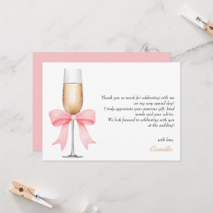 Convites Pérolas de Arco rosa e Chá de panela Prosecco Obri