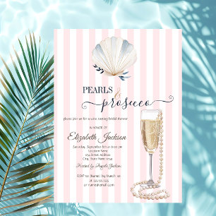 Convites Pérolas de Conchas & Prosecco Listras Rosa