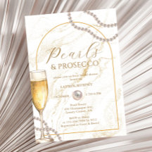 Pérolas de luxo elegantes e Chá de panela Prosecco
