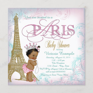 Convites Pérolas Dourados da cerceta do rosa do chá de