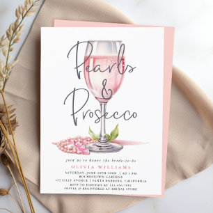 Convites Pérolas e Chá de panela cor-de-água do Prosecco
