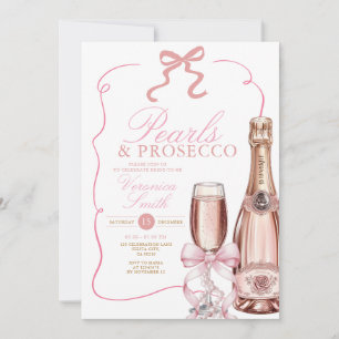 Convites Pérolas e Chá de panela de Arco Rosa Prosecco