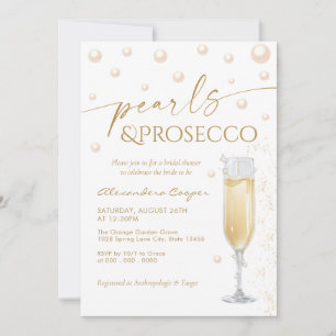 Convites Pérolas e Chá de panela do Tema Prosecco