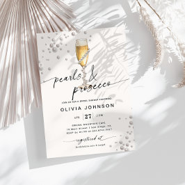 Convites Pérolas e Chá de panela elegante Prosecco