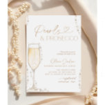 Convites Pérolas e Chá de panela Prosecco, Bridal Brunch<br><div class="desc">Este Chá de panela do Boho Pearls e Prosecco apresenta pérolas de aquarela e uma flauta de champanhe para definir o tom para o seu chá de panela de brunch e borbulhamento! Edite facilmente a maioria dos textos para corresponder ao seu evento! As cores de texto e de fundo são...</div>