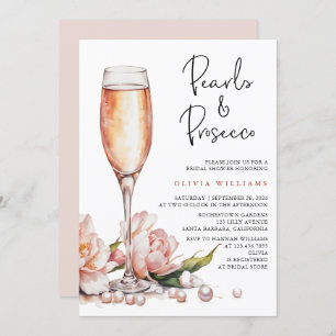 Convites Pérolas e Chá de panela Prosecco de Aquarela