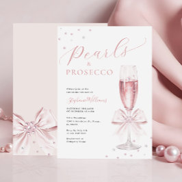 Convites Pérolas e Chá de panela Rosa Prosecco