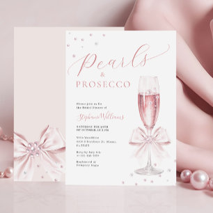 Convites Pérolas e Chá de panela Rosa Prosecco