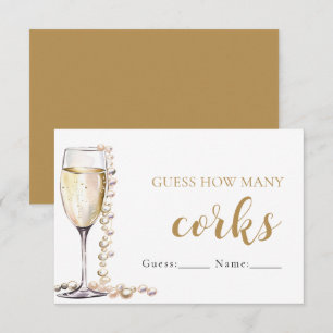 Convites Pérolas e Prosecco Adivinham Quantos Jogos de Cork