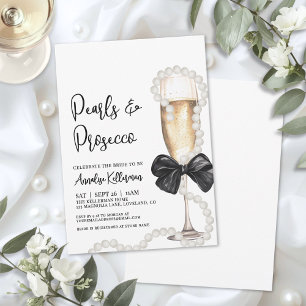 Convites Pérolas e Prosecco Chá de Noiva