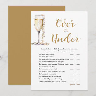 Convites Pérolas e Prosecco sobre ou sob jogo de Chá de pan