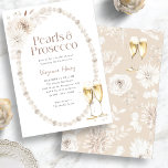 Convites Pérolas Elegantes e Chá de panela Prosecco<br><div class="desc">Elevem sua celebração com nossas Pérolas Elegantes e Chá de panela Prosecco. Apresentando delicadas cores aquáticas, creme de bolo e flores bronzeadas adornadas com lindas pérolas e óculos de champanhe de luxo, esta coleção expele sofisticação do eterno. Perfeito para um caso de almoço de champanhe, esta coleção dá o tom...</div>