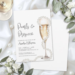 Convites Pérolas Elegantes e Prosecco Champanhe Bridal Show