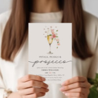 Pérolas Pérolas e Prosecco Chá de panela de flor s