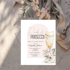 Convites Pérolas Prosecco Boho Flores Brunch & Bubbly