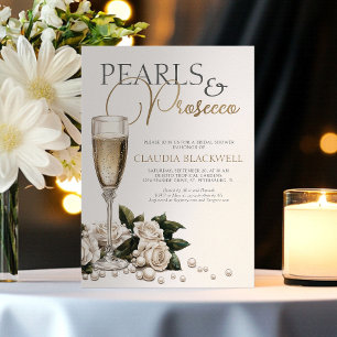 Convites Pérolas Prosecco Champanhe Bridal Shower