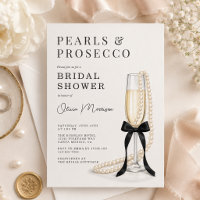 Pérolas & Prosecco Coquette de Laço Preto Chá de N