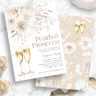 Convites Pérolas Prosecco Elegante Noivado