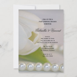 Convites Pérolas Tulipa Branca Brunch Pós Casamento