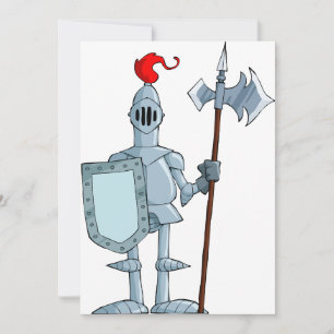 Convites Personagem Cavaleiro de Armadura Medieval