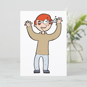 Convites Personagem de Desenho Animado com Olhos Saltando
