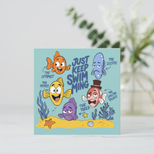 Convites Personagens de Peixes Engraçados
